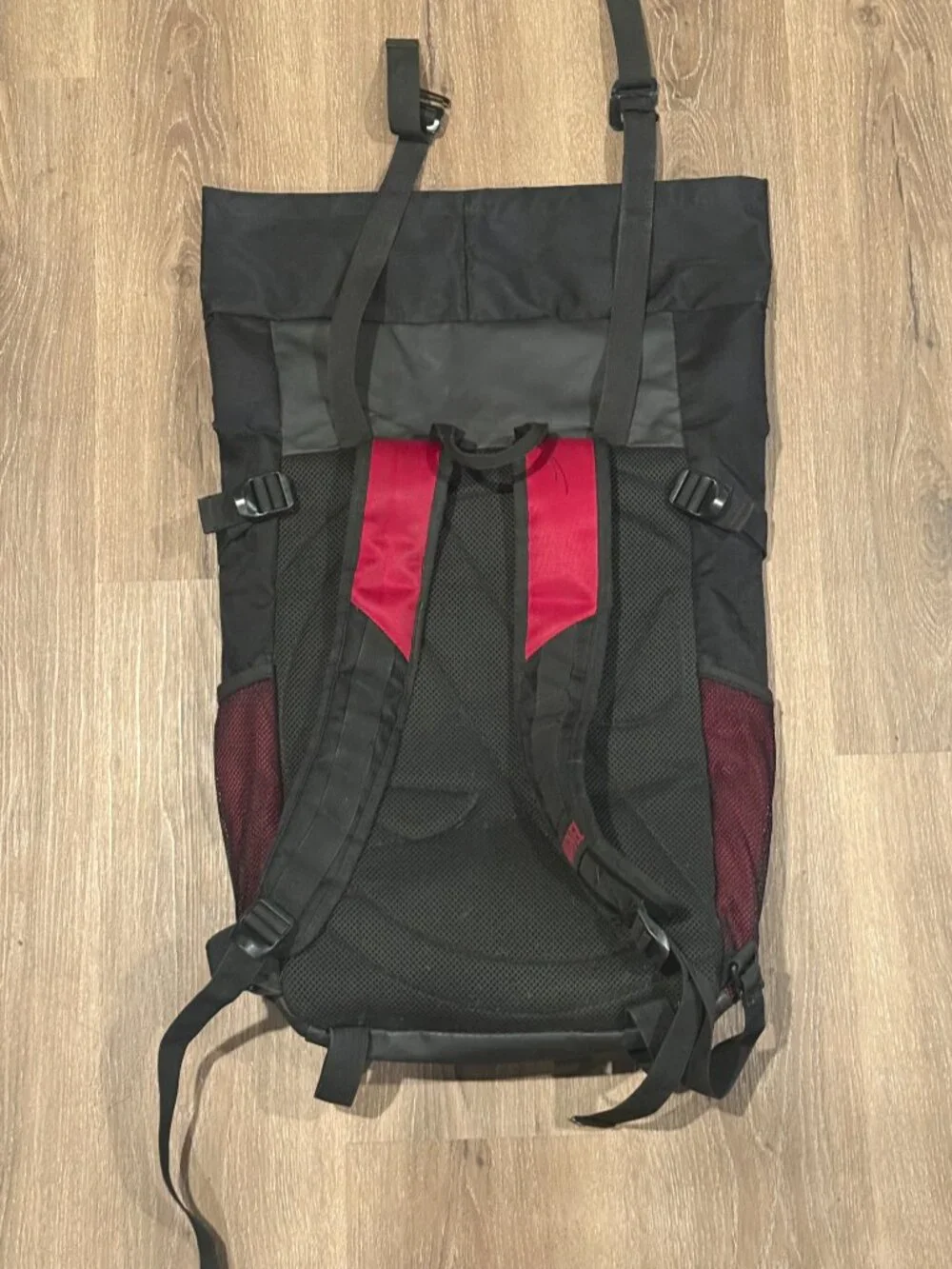 Marvel Deadpool Bioworld Tactical Roll Top Backpack Red Black